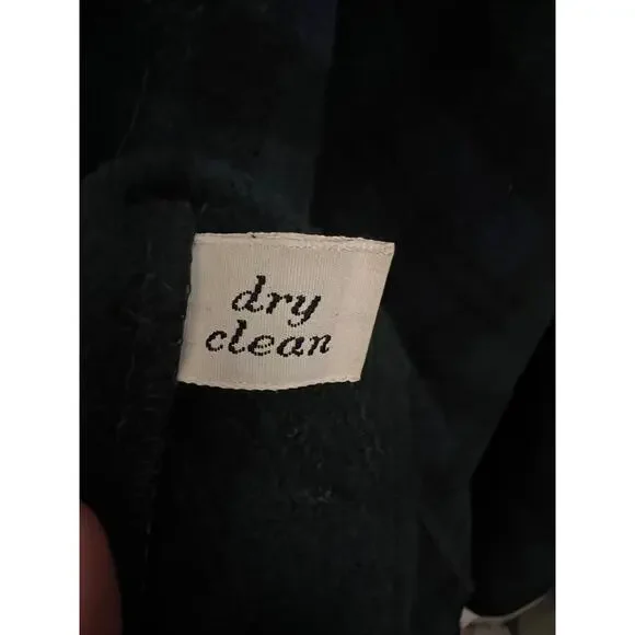 VTG Pendleton Black Watch Tartan Poncho Cape 100% Virgin Wool Fringe Made USA - Picture 5 of 5